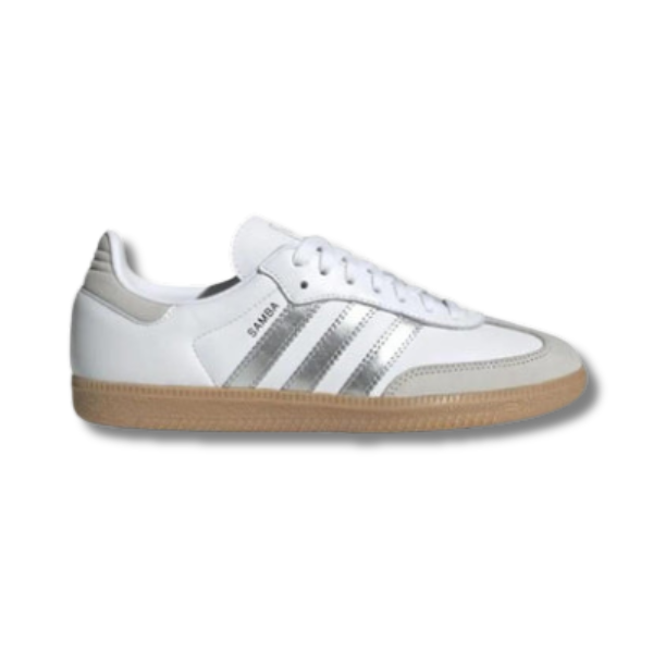 Adiads Samba OG White Silver Metallic Grey Women’s Perfect